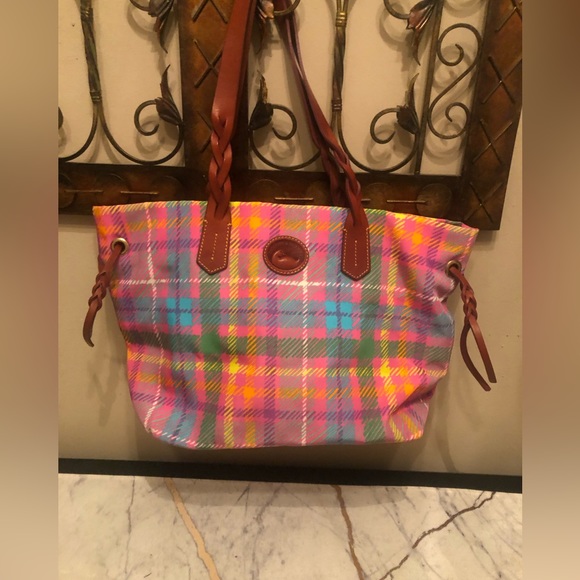Dooney & Bourke handbag; multicolored nylon with dust bag; very cute - Picture 2 of 14